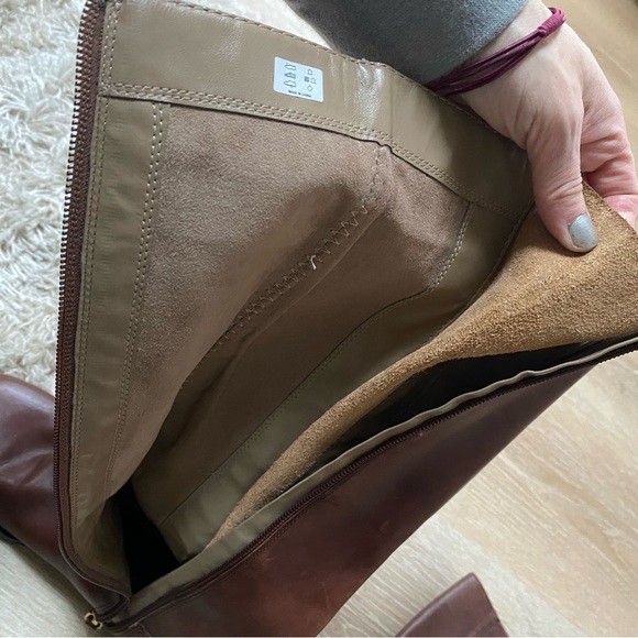 ECCO Brown Hobart Leather Knee High 25mm Riding Boot Full Zip Size 40 US 10 - Picture 7 of 9